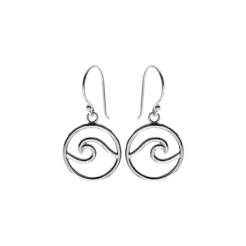 Mila encircled wave earrings