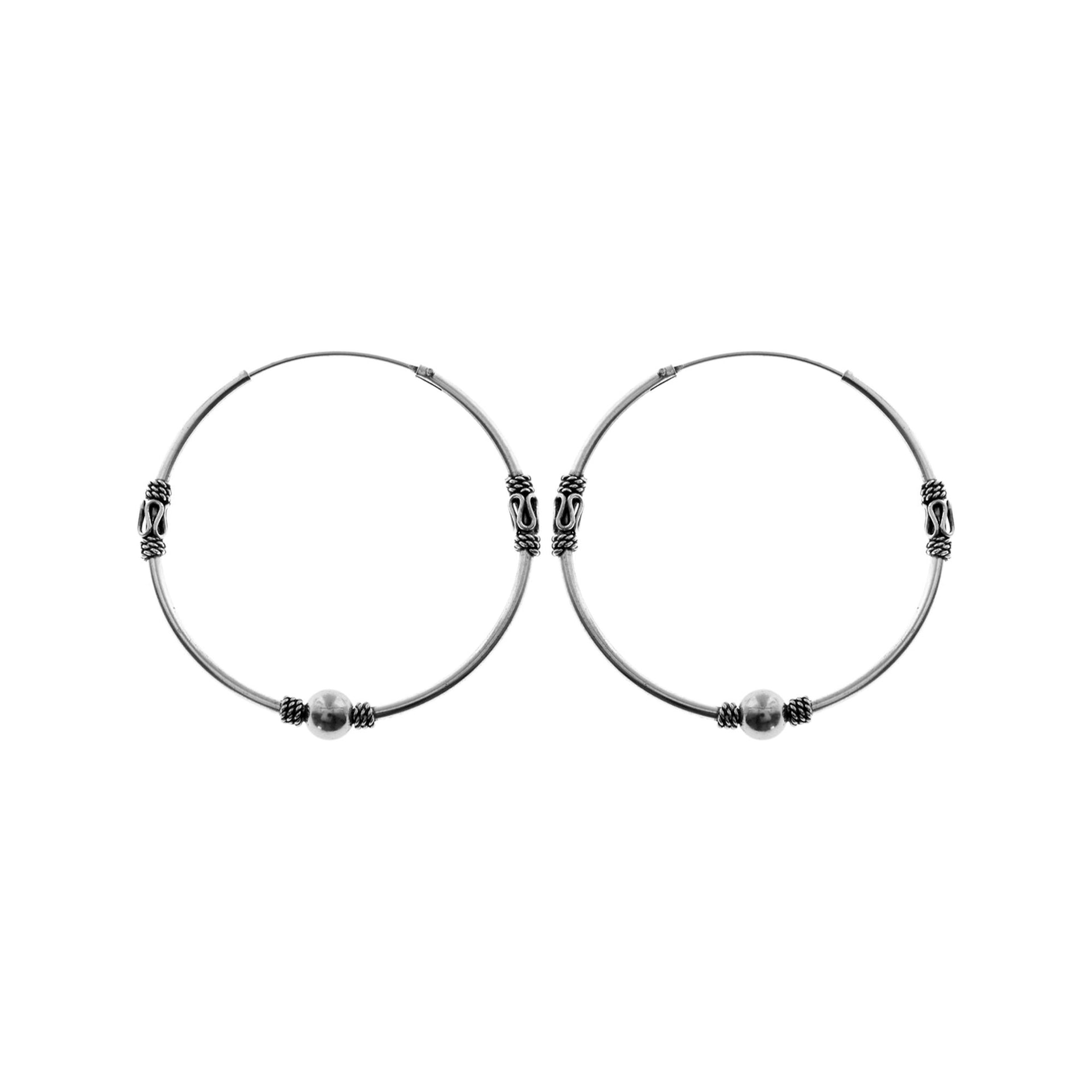 Isla single ball bali style hoops