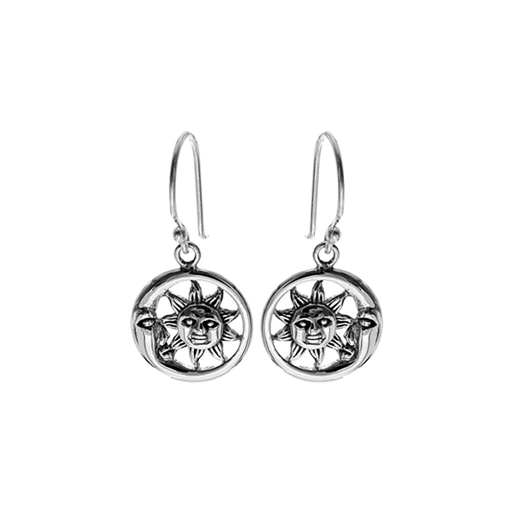 Liana sun face & man in the moon earrings