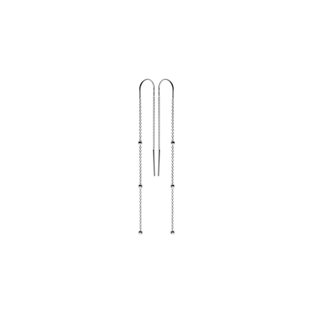 Zoe triple ball pull through earrings