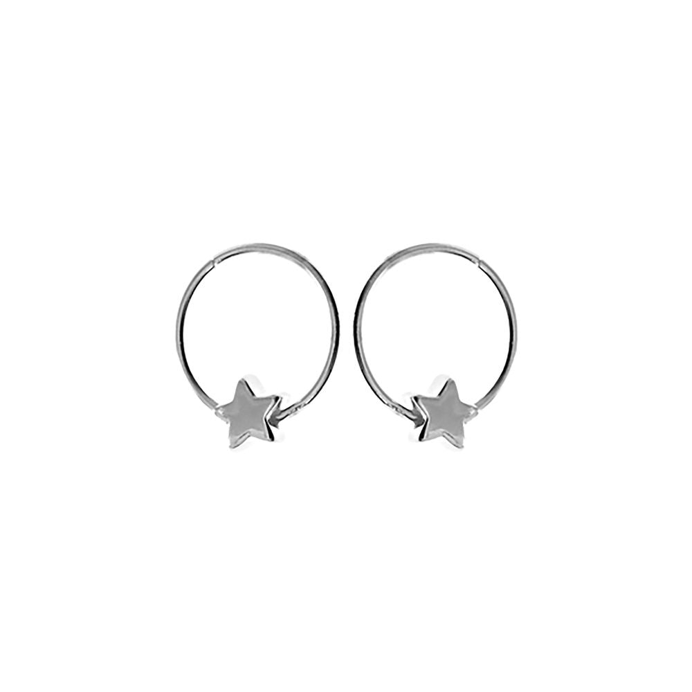 Faith side star fastened star hoops