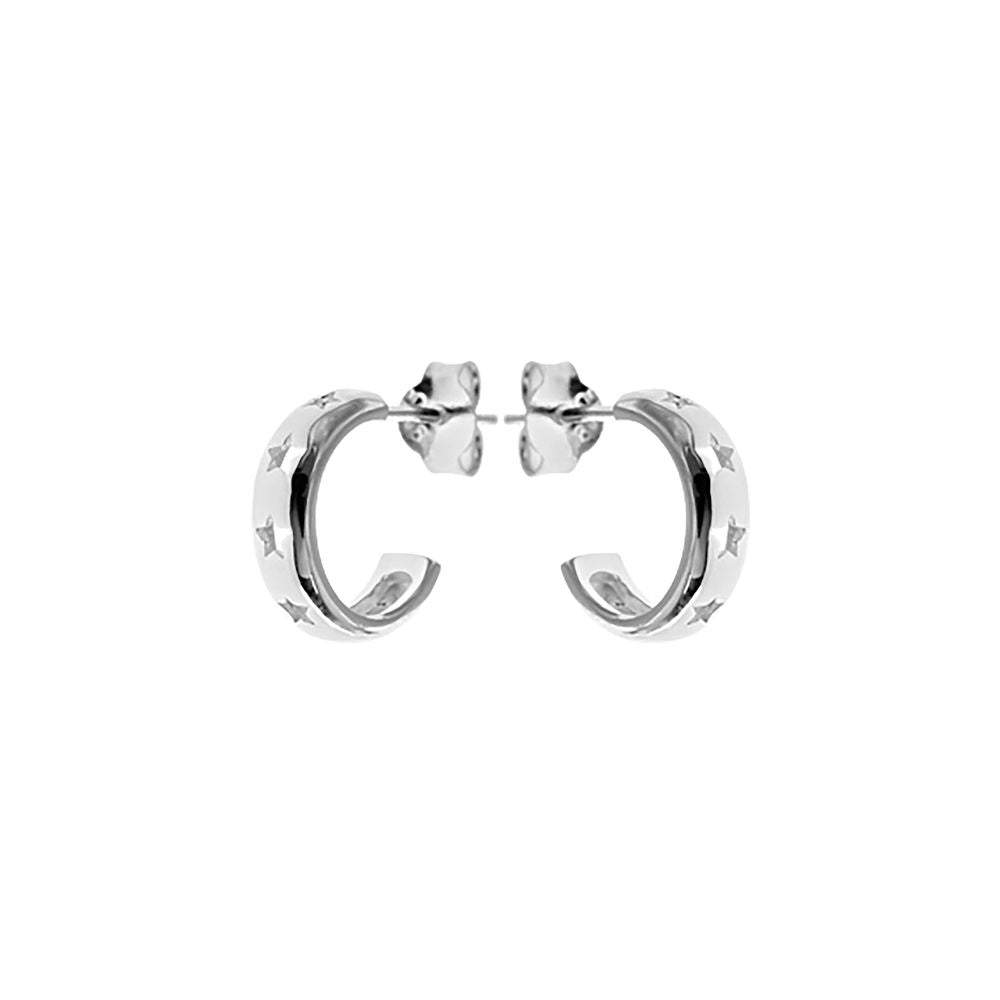 Dahna hoops with cut out stars earrings