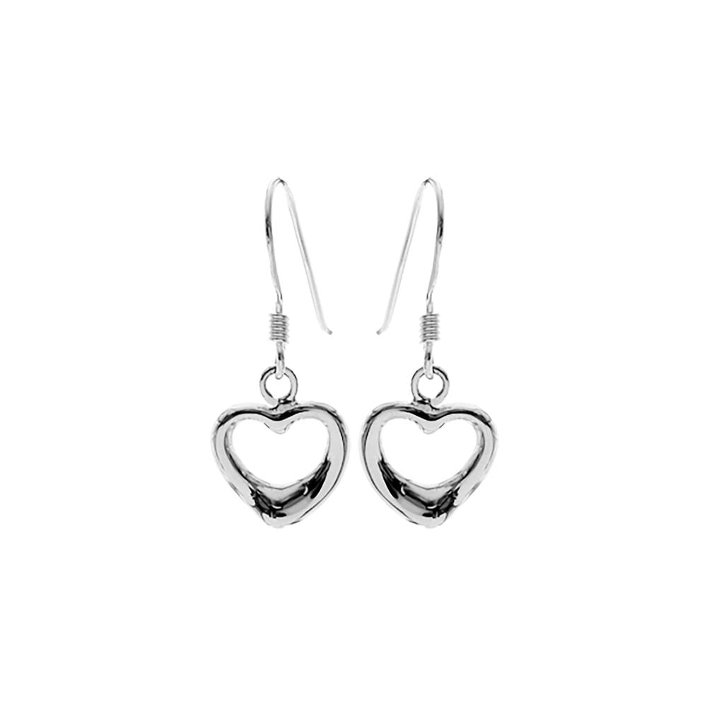 Smile asymmetric doughnut heart earrings