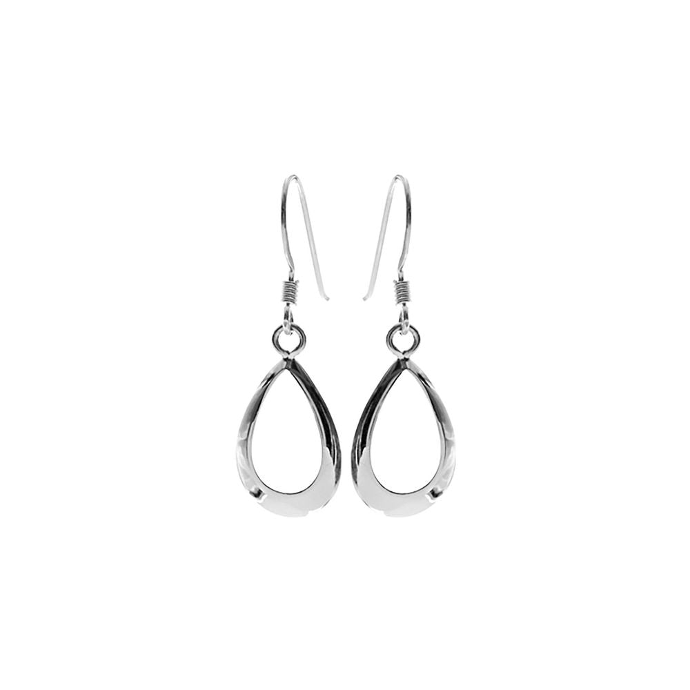 Smile teardrop ribbon earrings