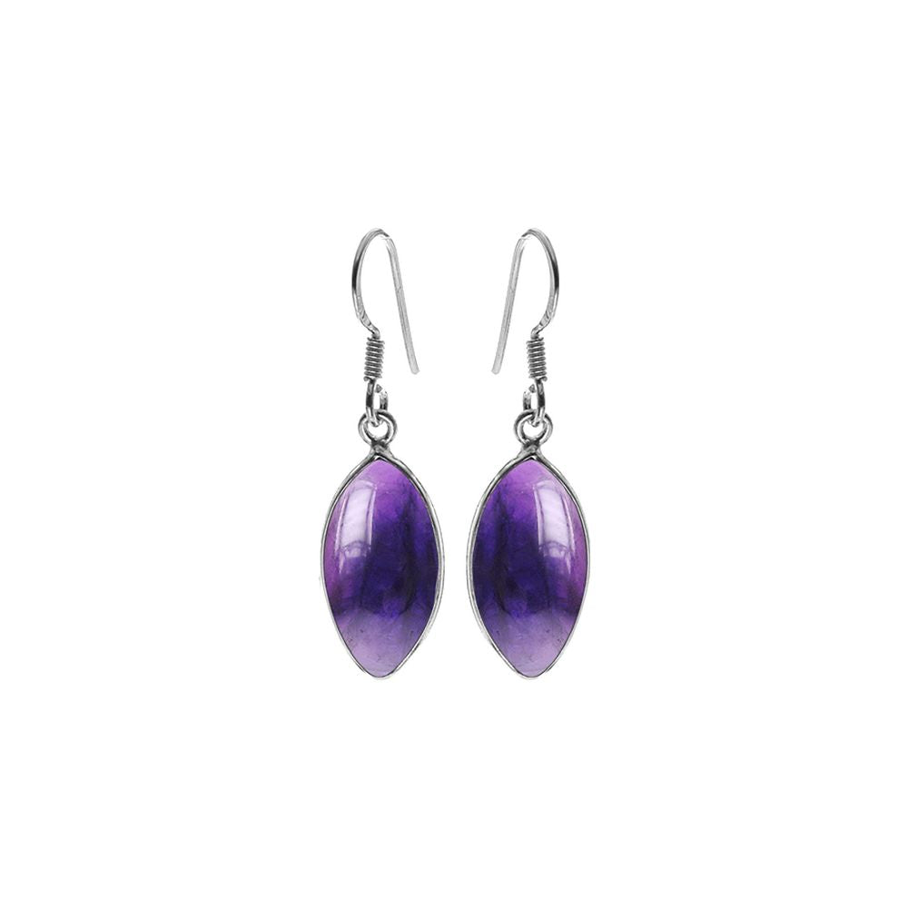 Bridget large amethyst marquis earrings