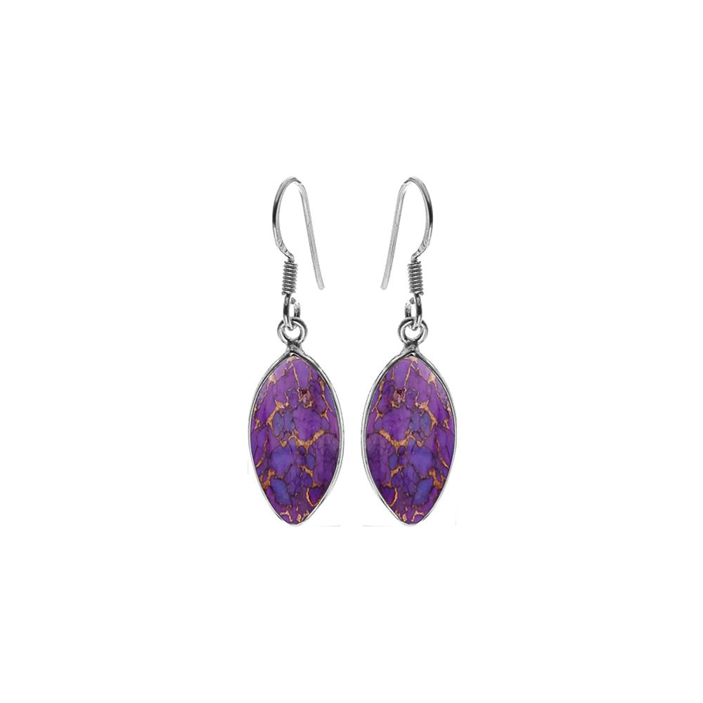 Bridget large purple mohave turquoise marquis earrings