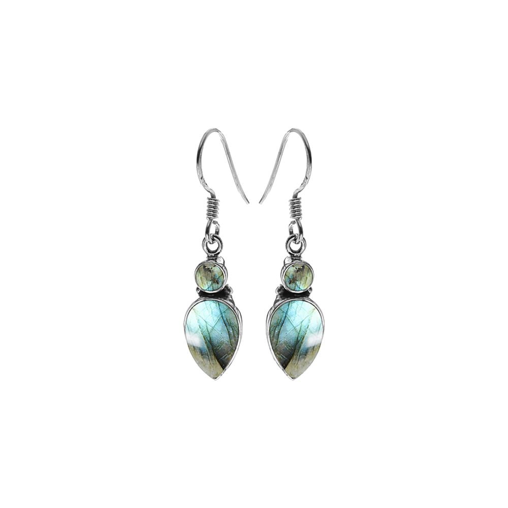 Samira two stone labradorite earrings