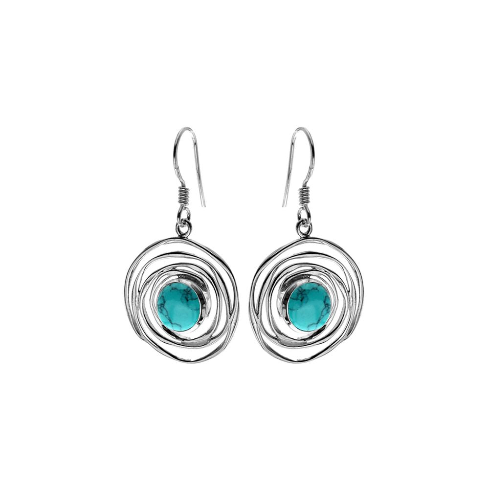 Lexi spider web turquoise earrings