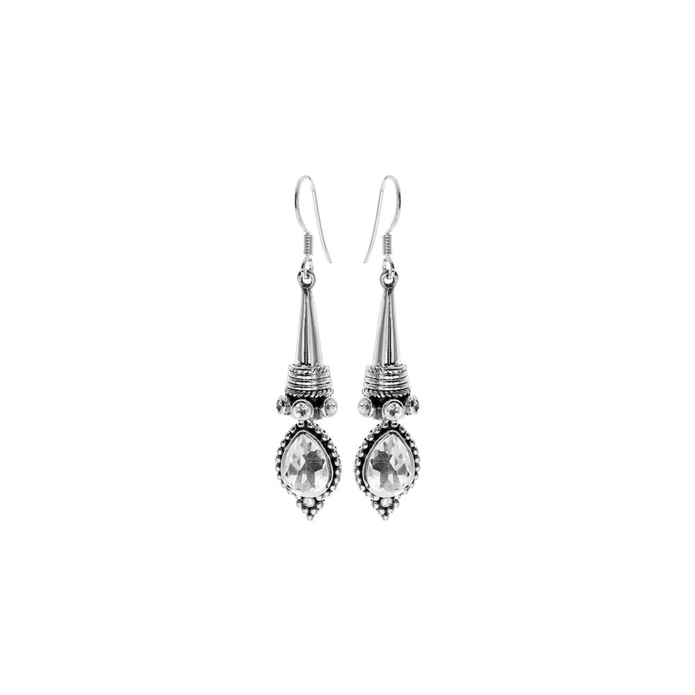 Catalina vintage teardrop quartz earrings