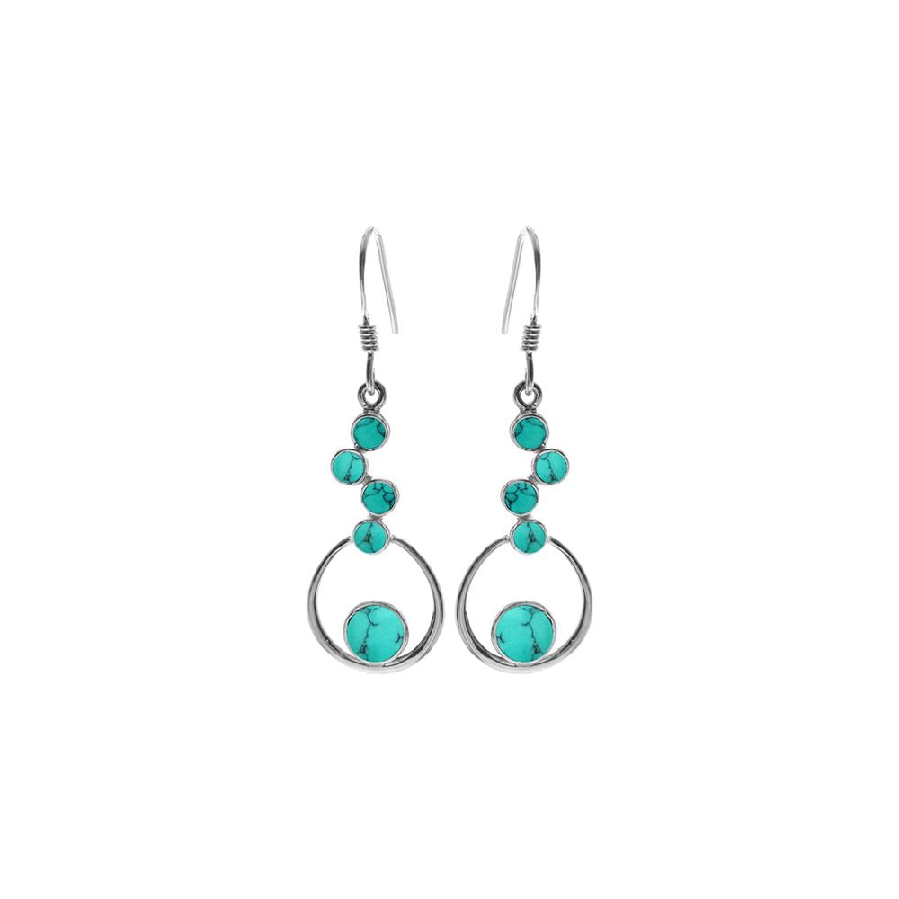 Amy staggered turquoise earrings