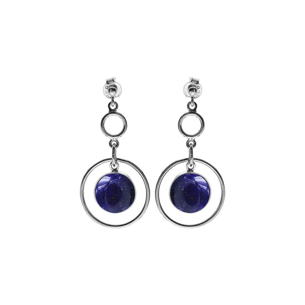 Viola hoop lapis lazuli earrings