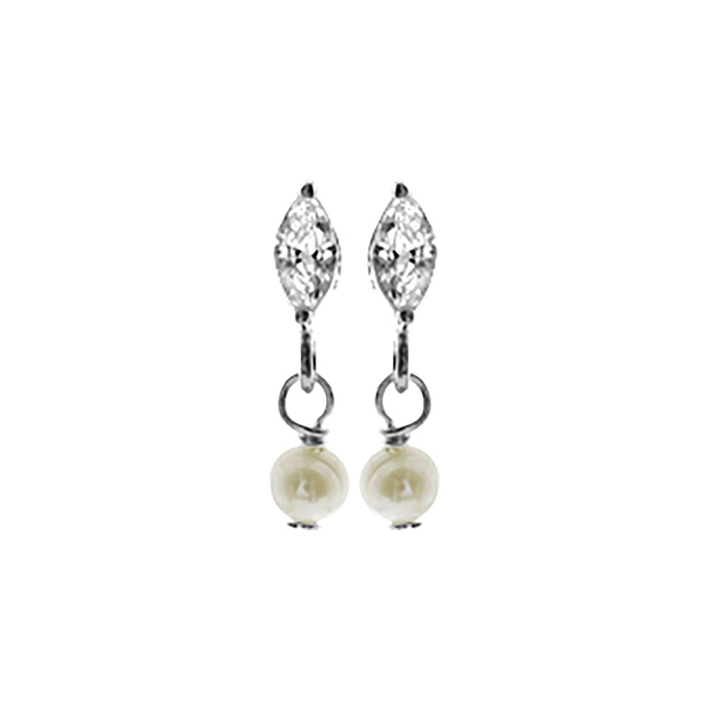 Rosa marquis CZ with pearl drop earrings