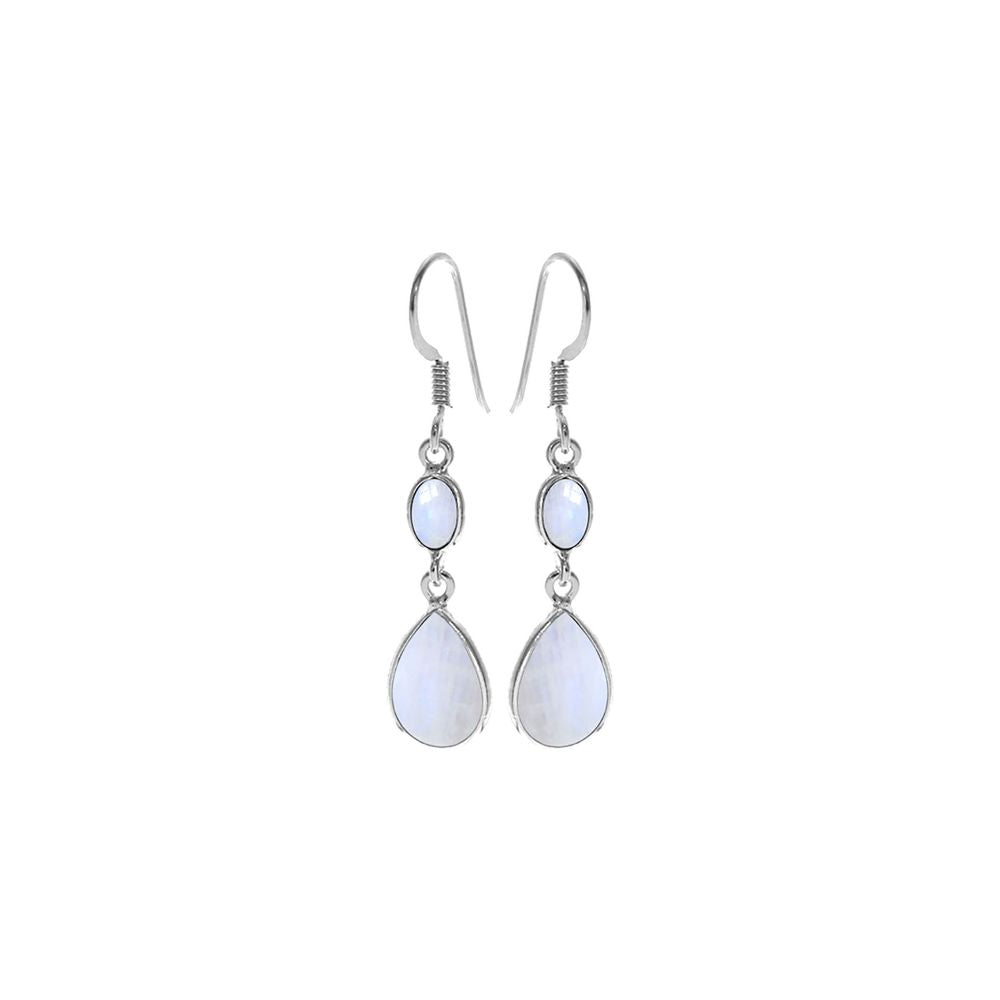 Bridget marquis & teardrop rainbow moonstone earrings