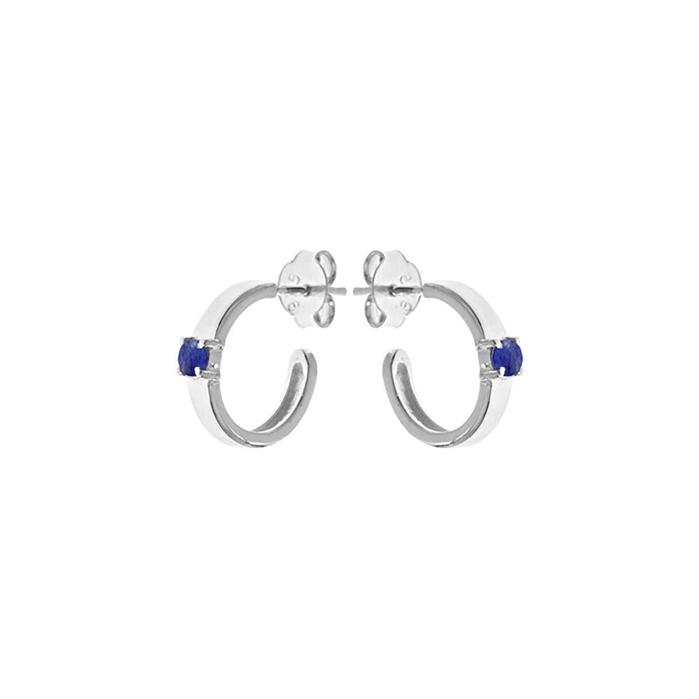 Kara lapis lazuli square profile huggies