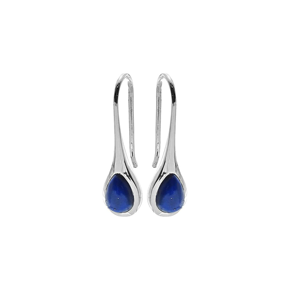 Samira lapis lazuli tapered fixed wire earrings