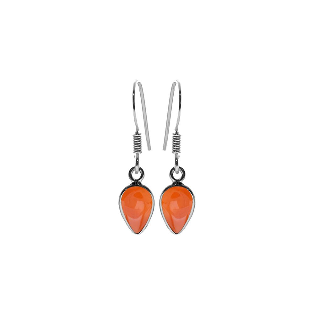 Bridget inverted teardrop carnelian earrings