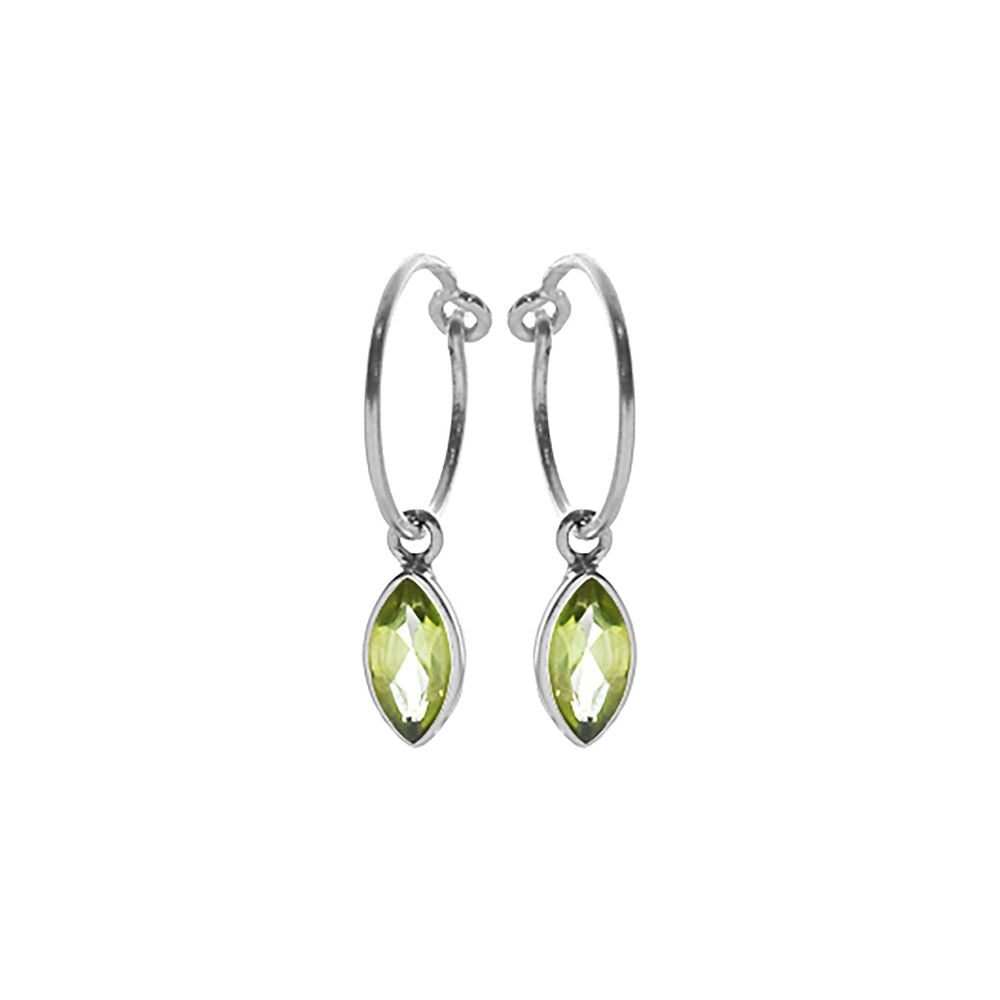 Bridget hoop with marquis peridot