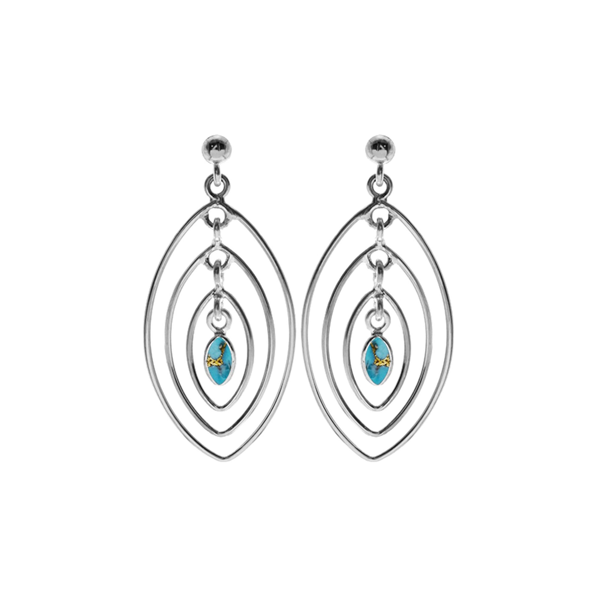 Ivy multi marquis hoops blue mohave earrings