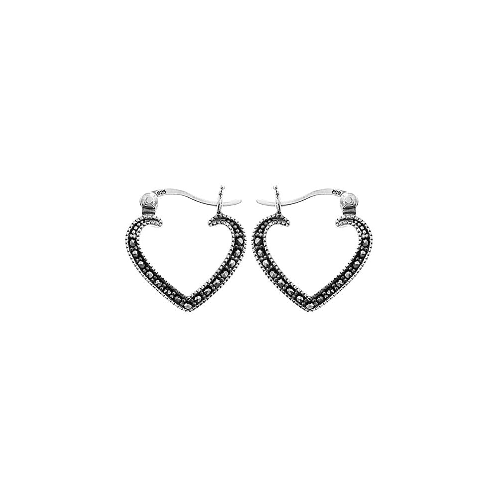 Lottie heart shaped hoops
