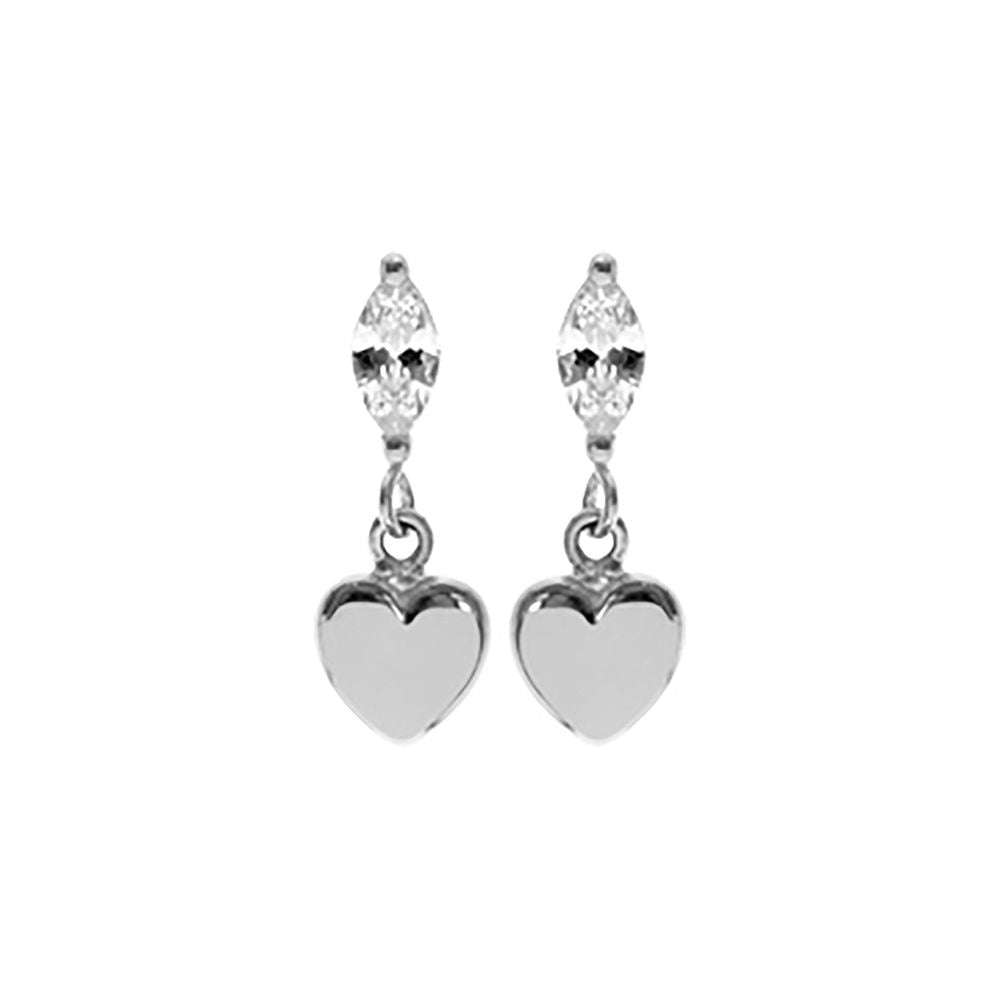 Carrie marquis CZ stud heart drop