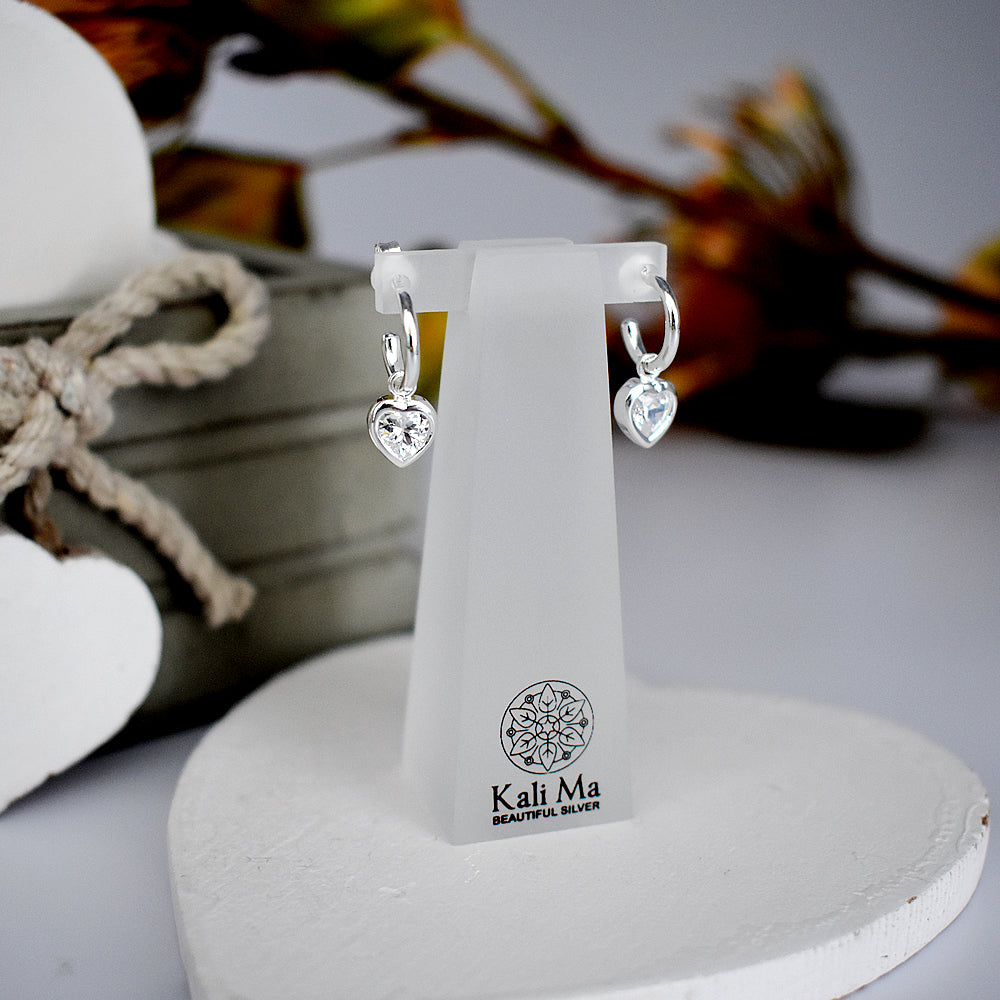 Kenzie heart charm hoop