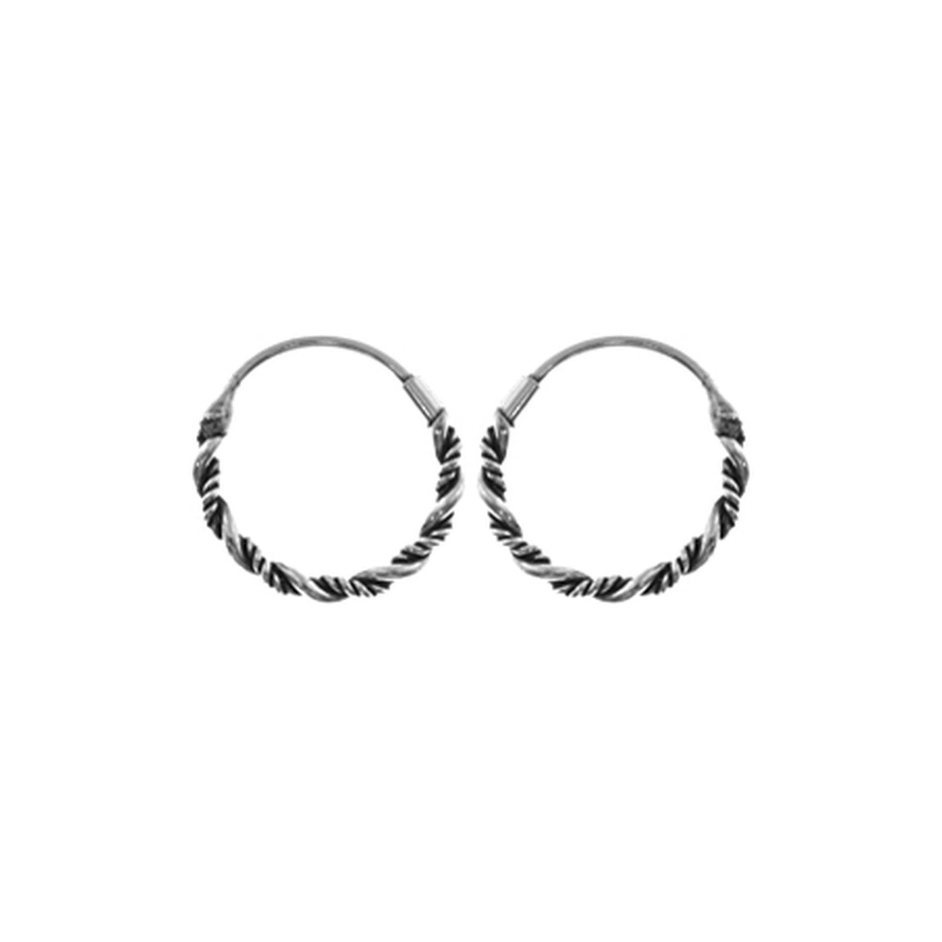 Isla small twisted oxidised hoops (pack of 3prs)