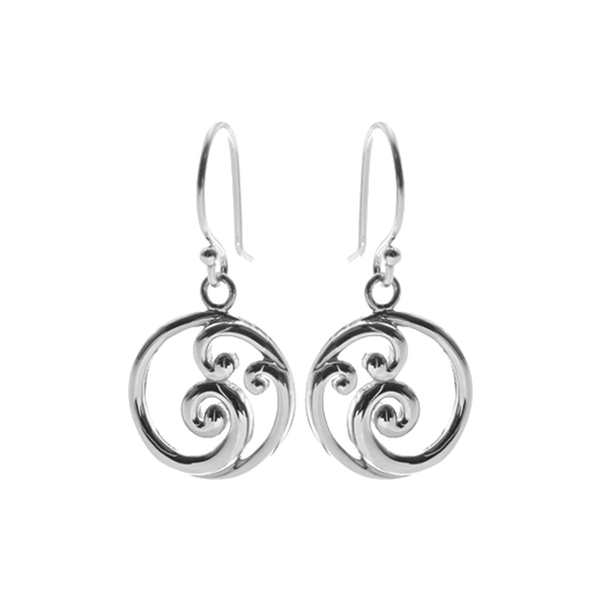 Mila circular triple wave earrings