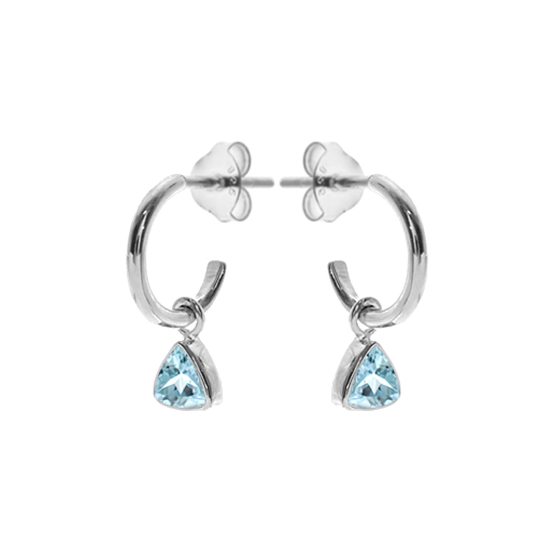 Samira trillion blue topaz hoops