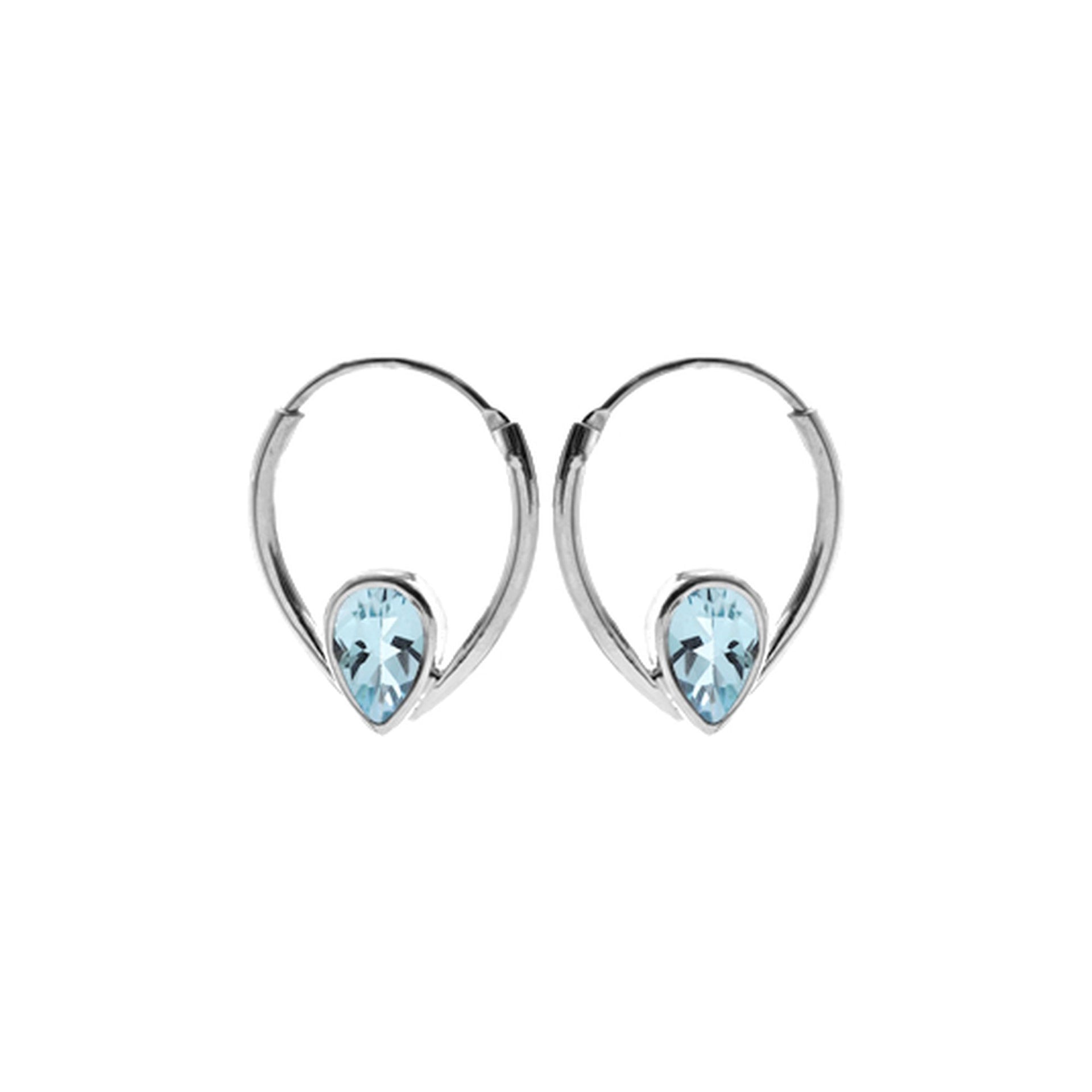 Bridget teardrop sleepers with blue topaz