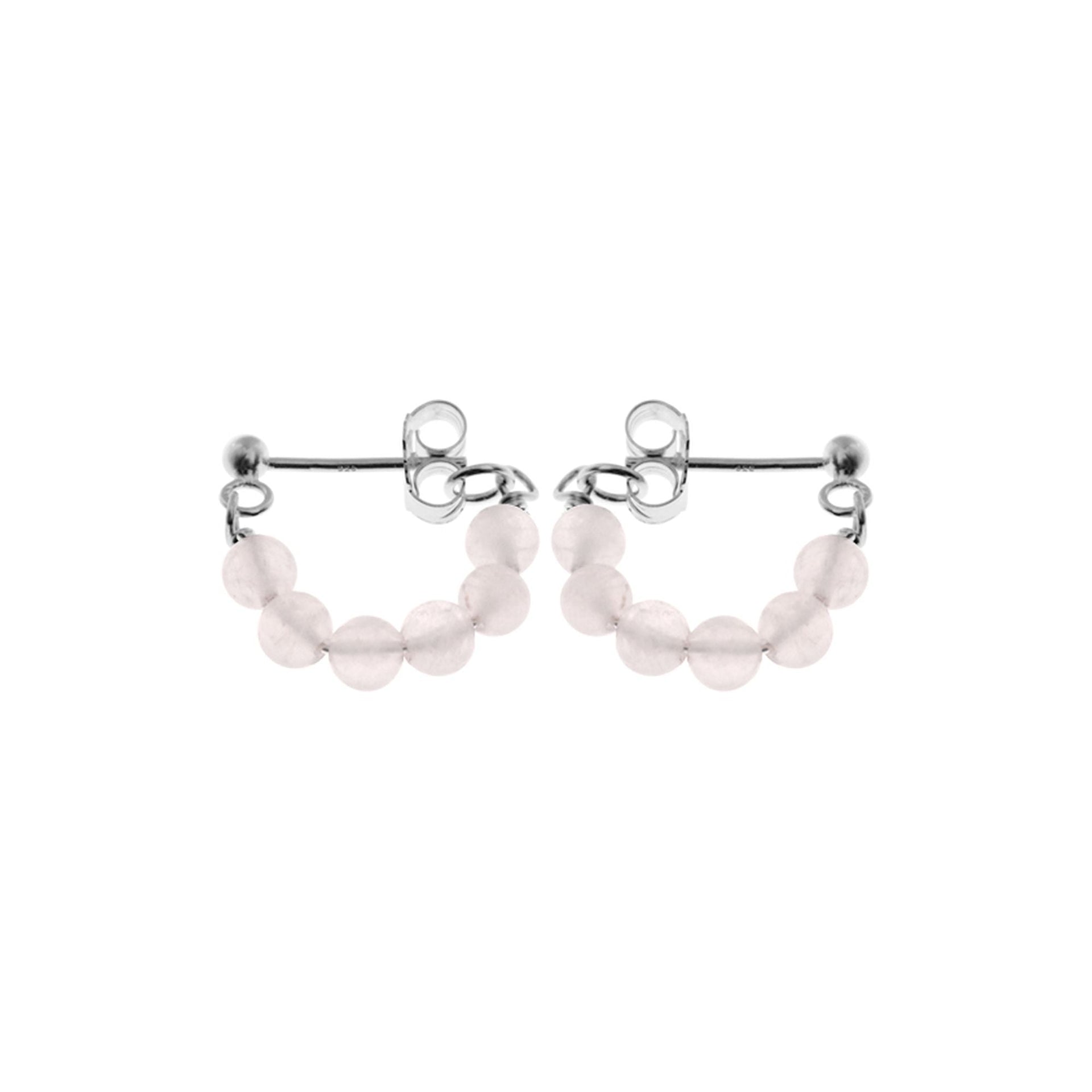 Jaelyn rose quartz looped earrings