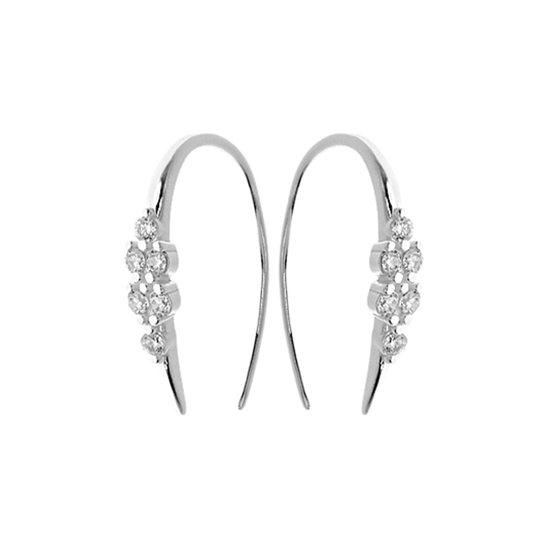 Davina fancy CZ fixed hook earrings