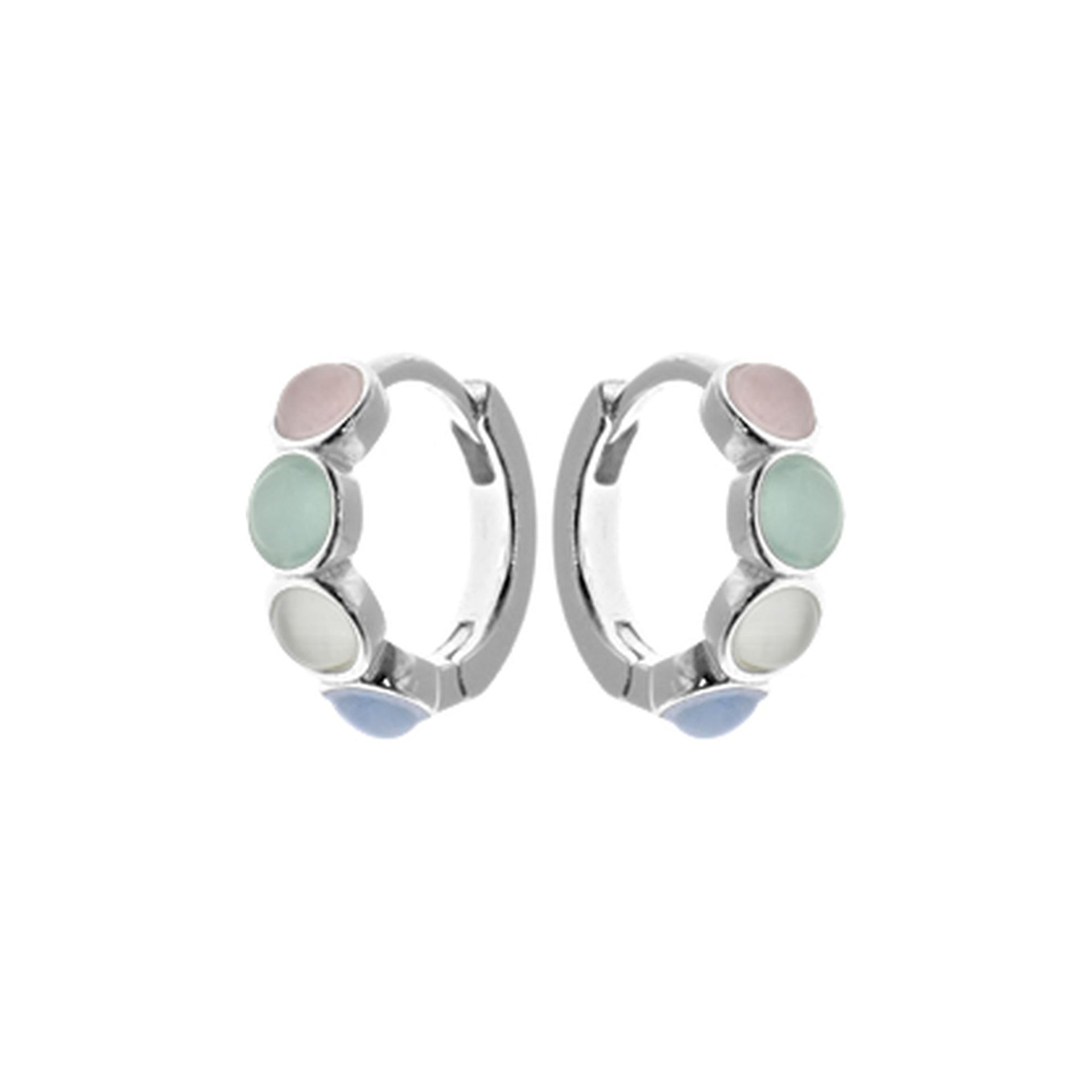 Bronwen multi-coloured cat's eye huggies