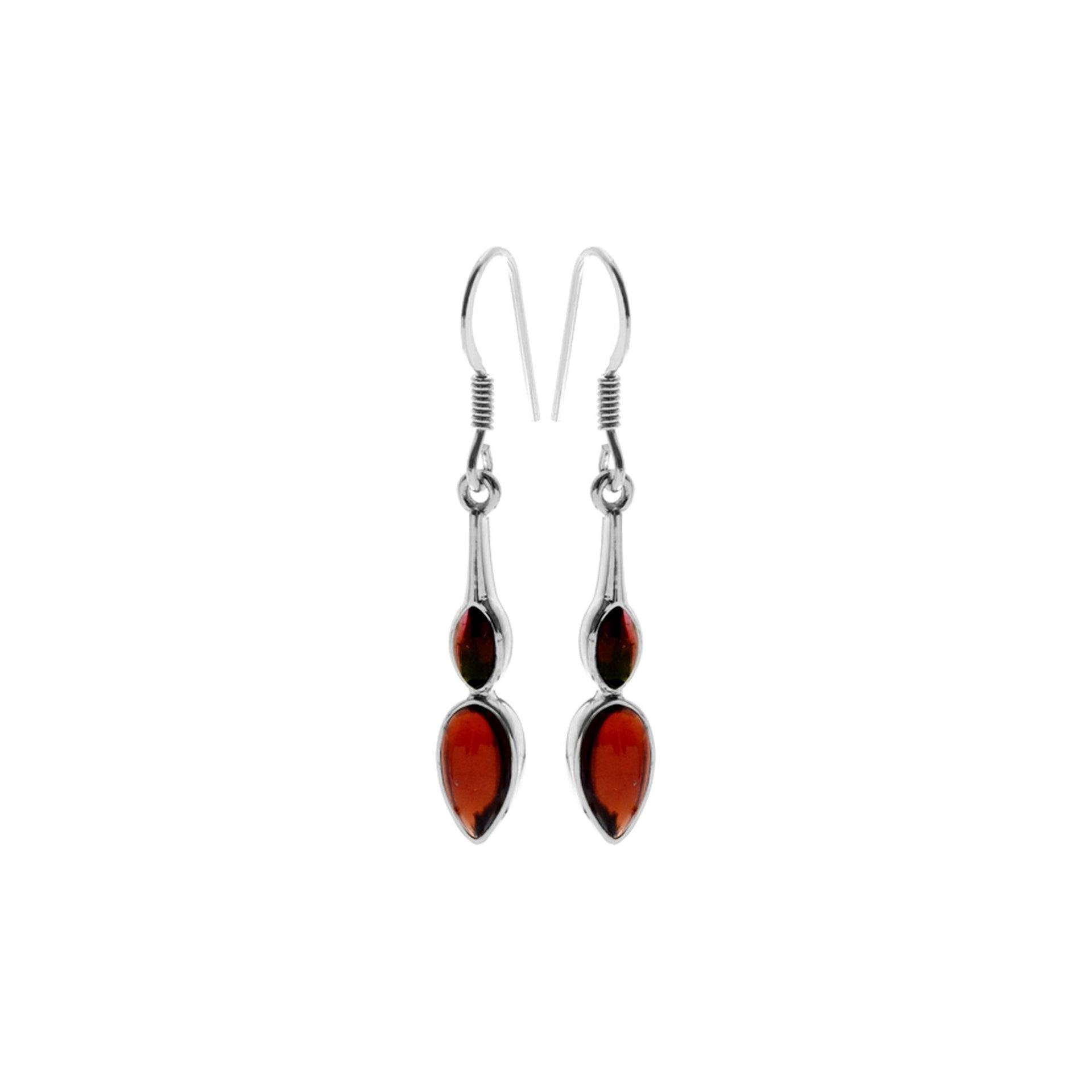 Samira double garnet earrings