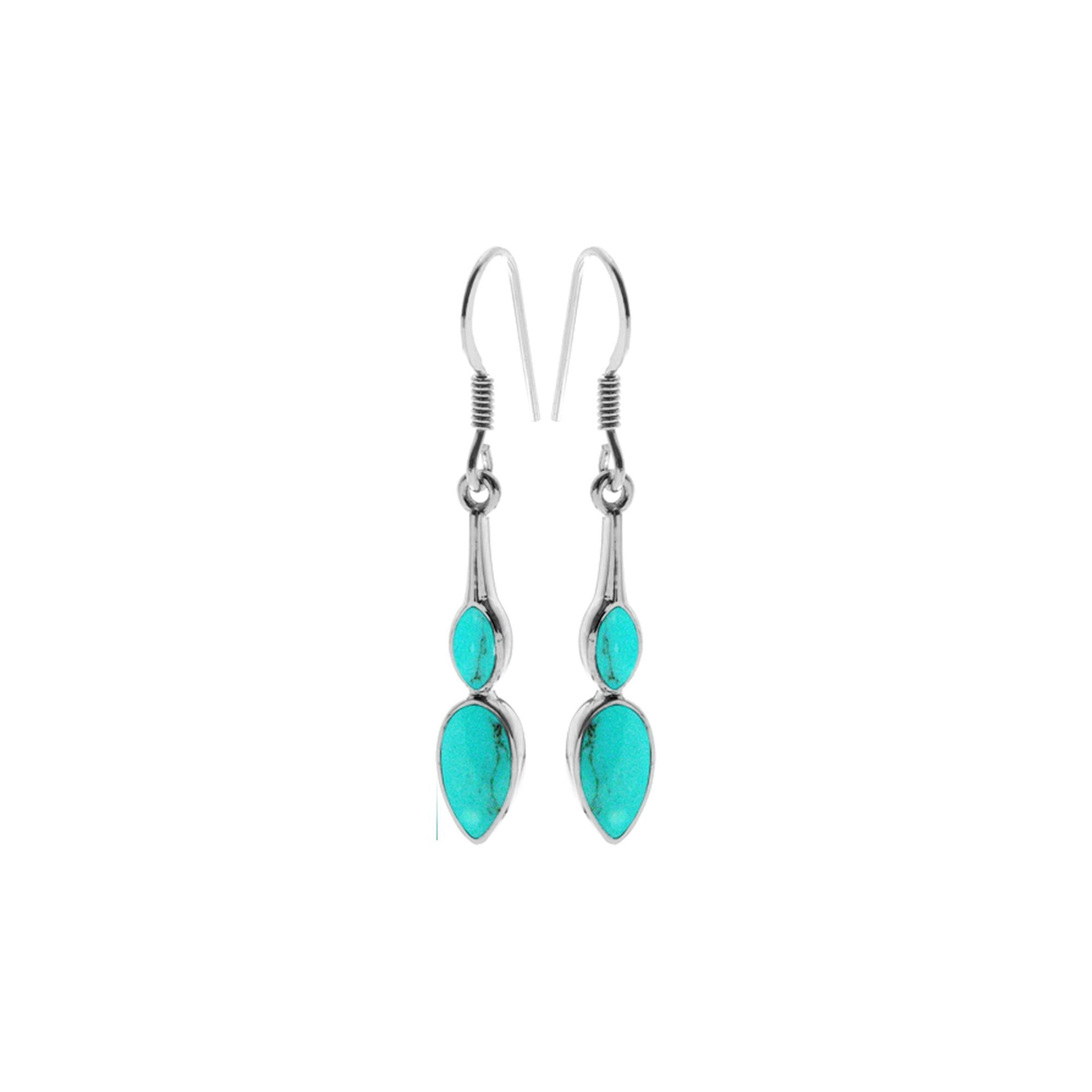 Bridget double turquoise earrings