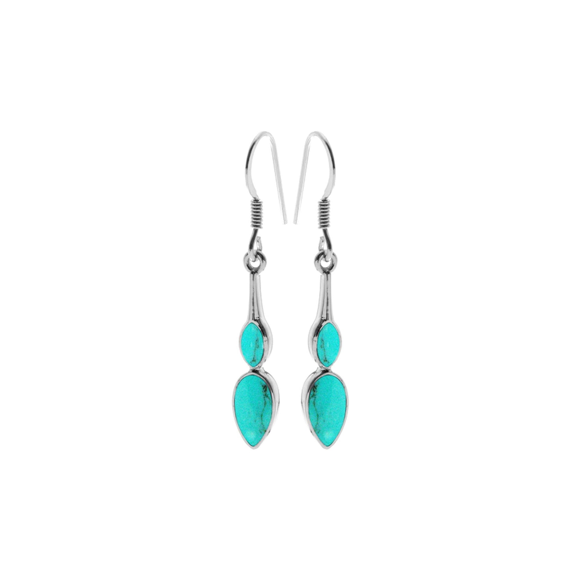 Bridget double turquoise earrings