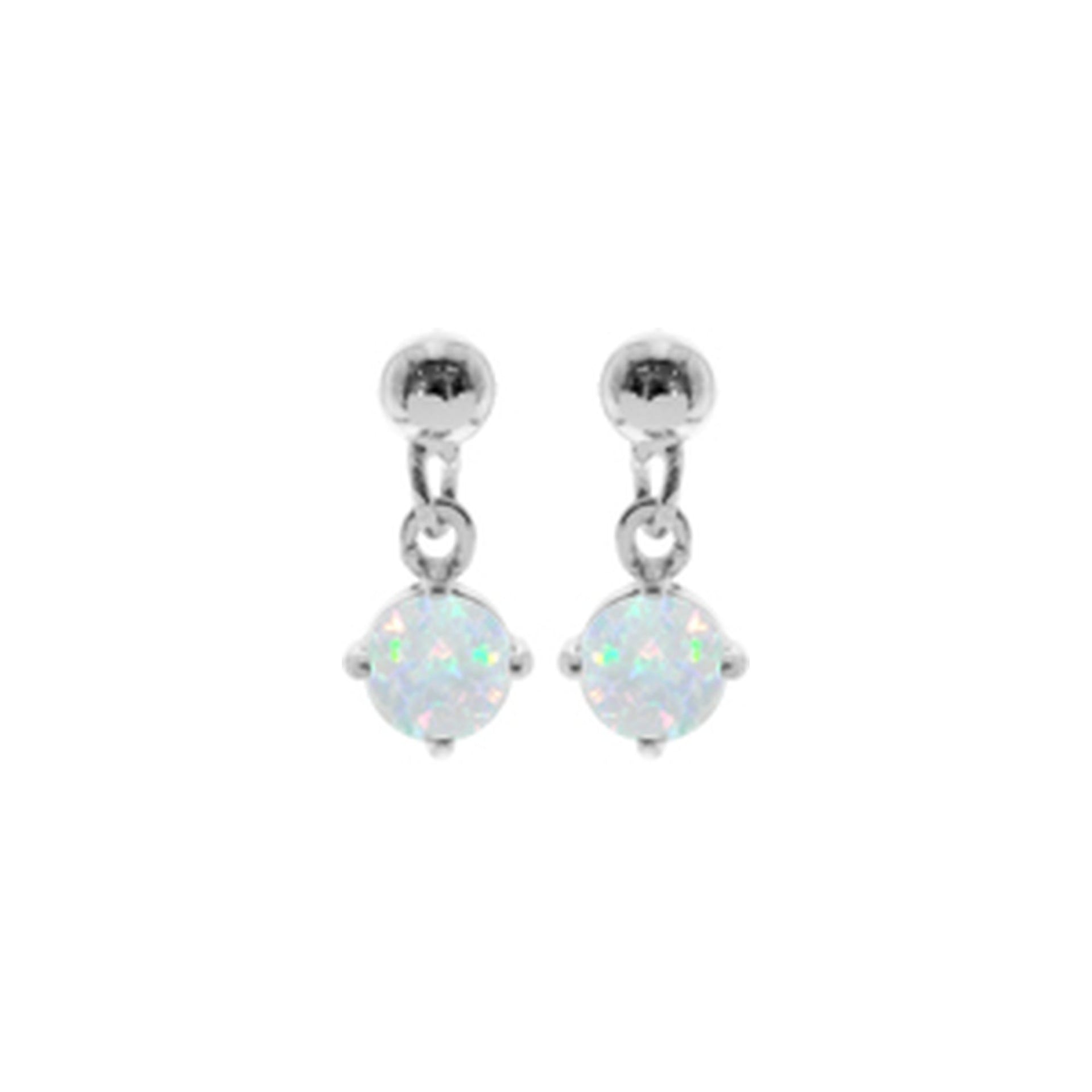 Bethan studs with white opalique drop