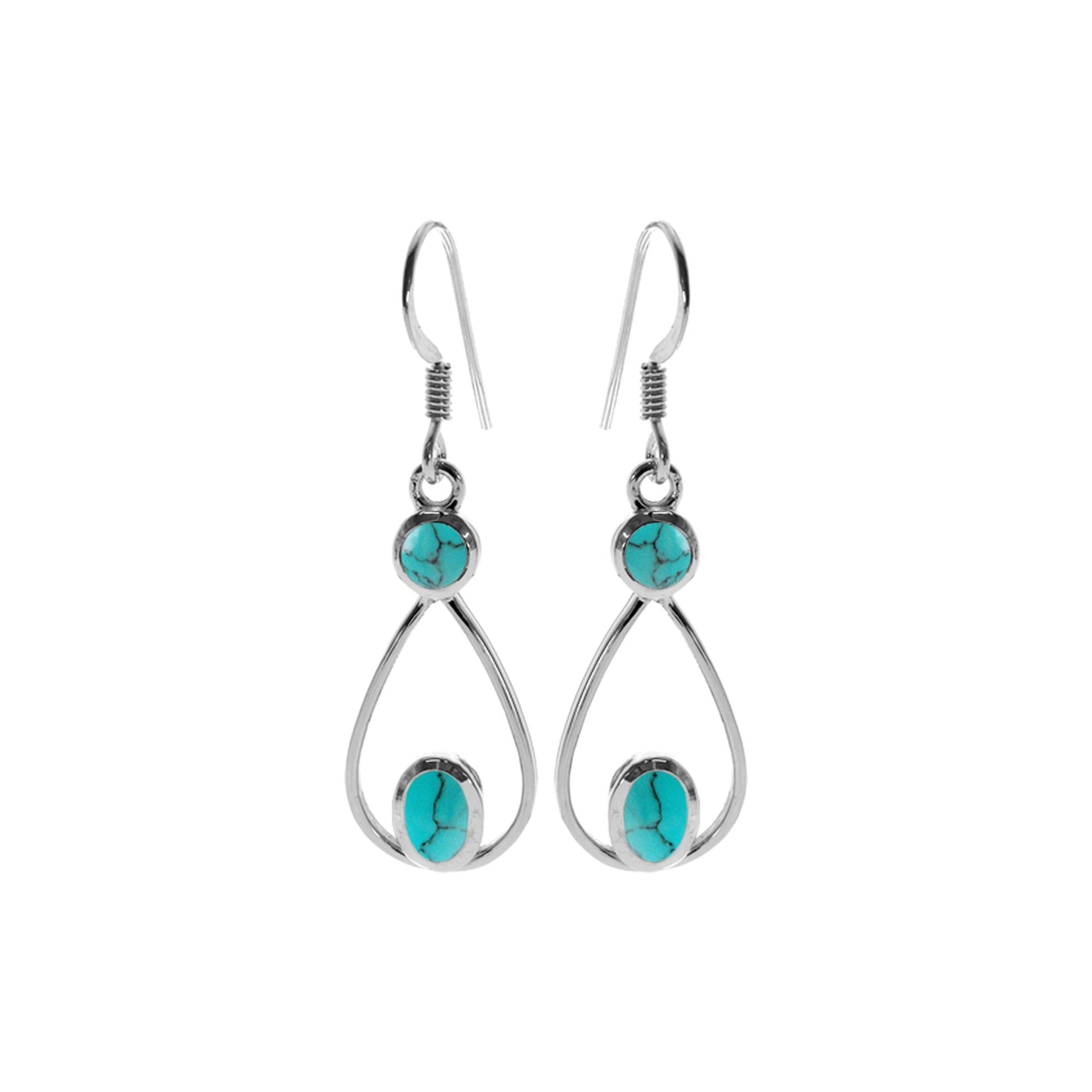 Ivy double turquoise earrings