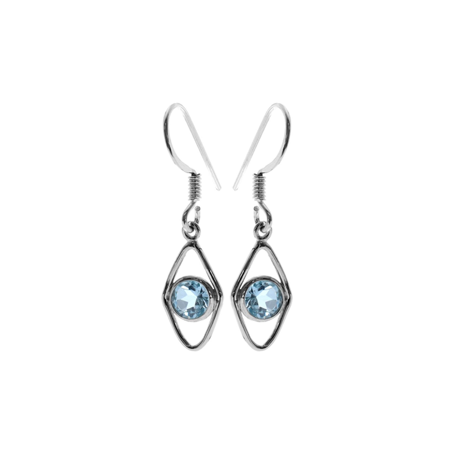 Ivy kite blue topaz earrings