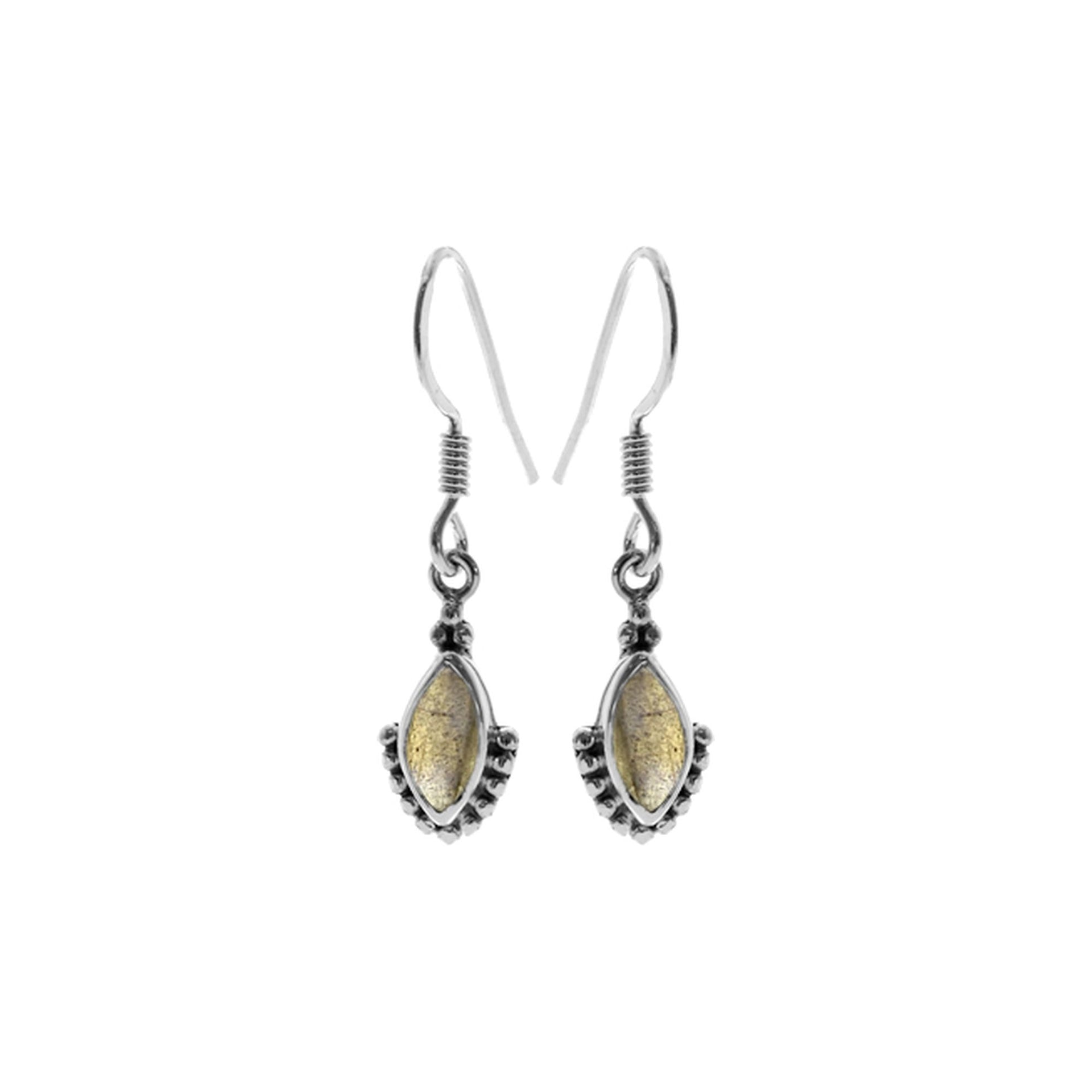 Isla marquis labradorite earrings