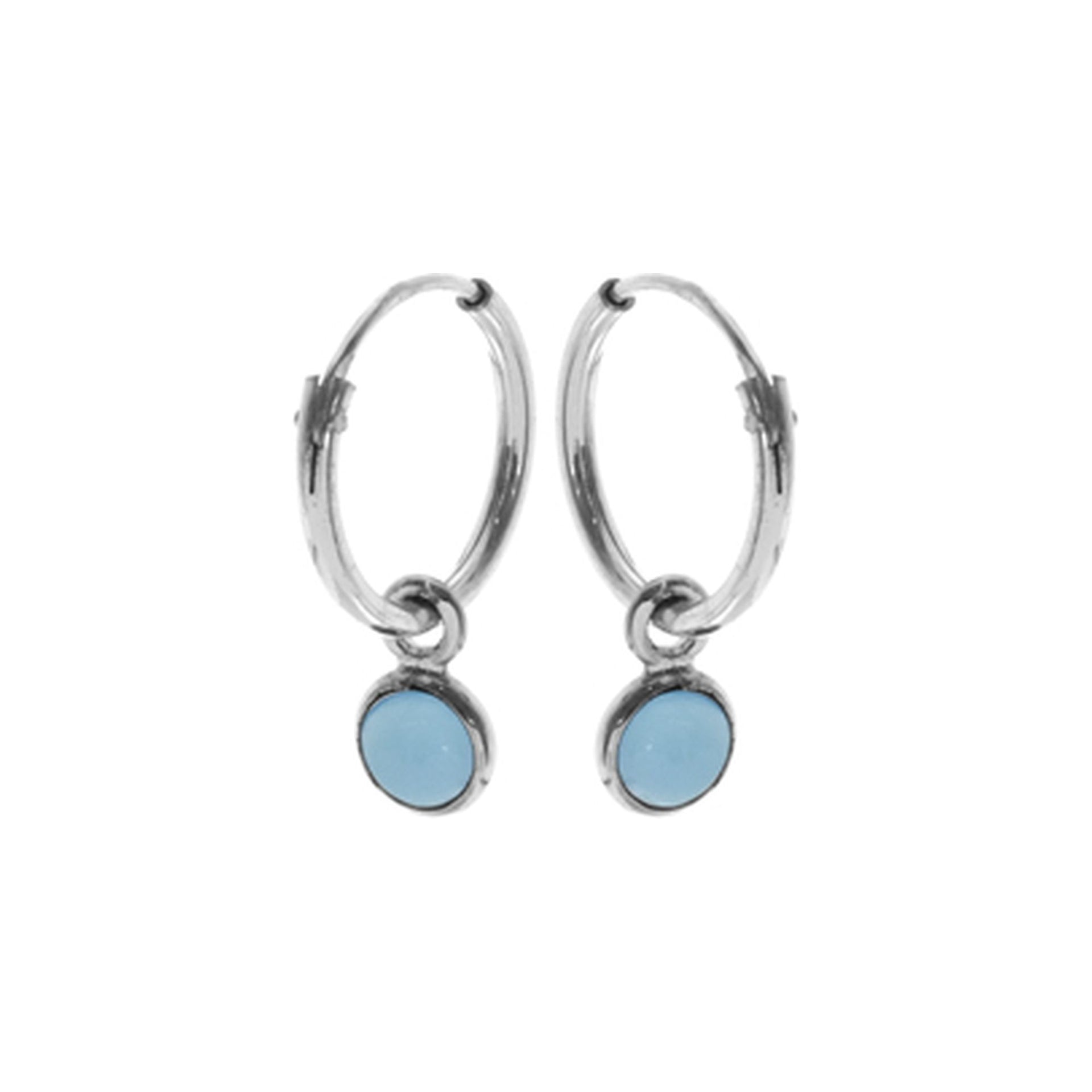 Ivy sleeper with blue chalcedony charm