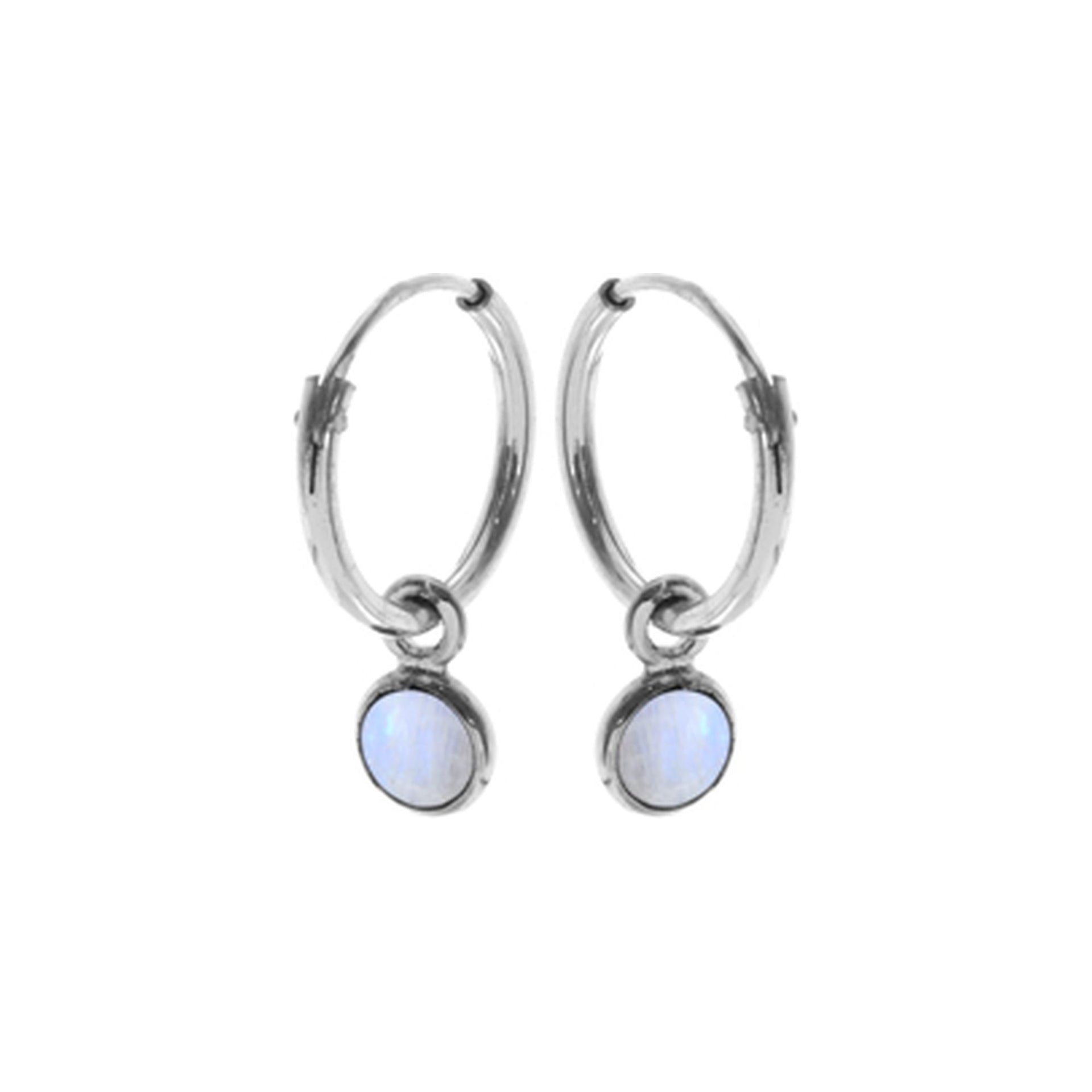 Ivy sleeper with rainbow moonstone charm