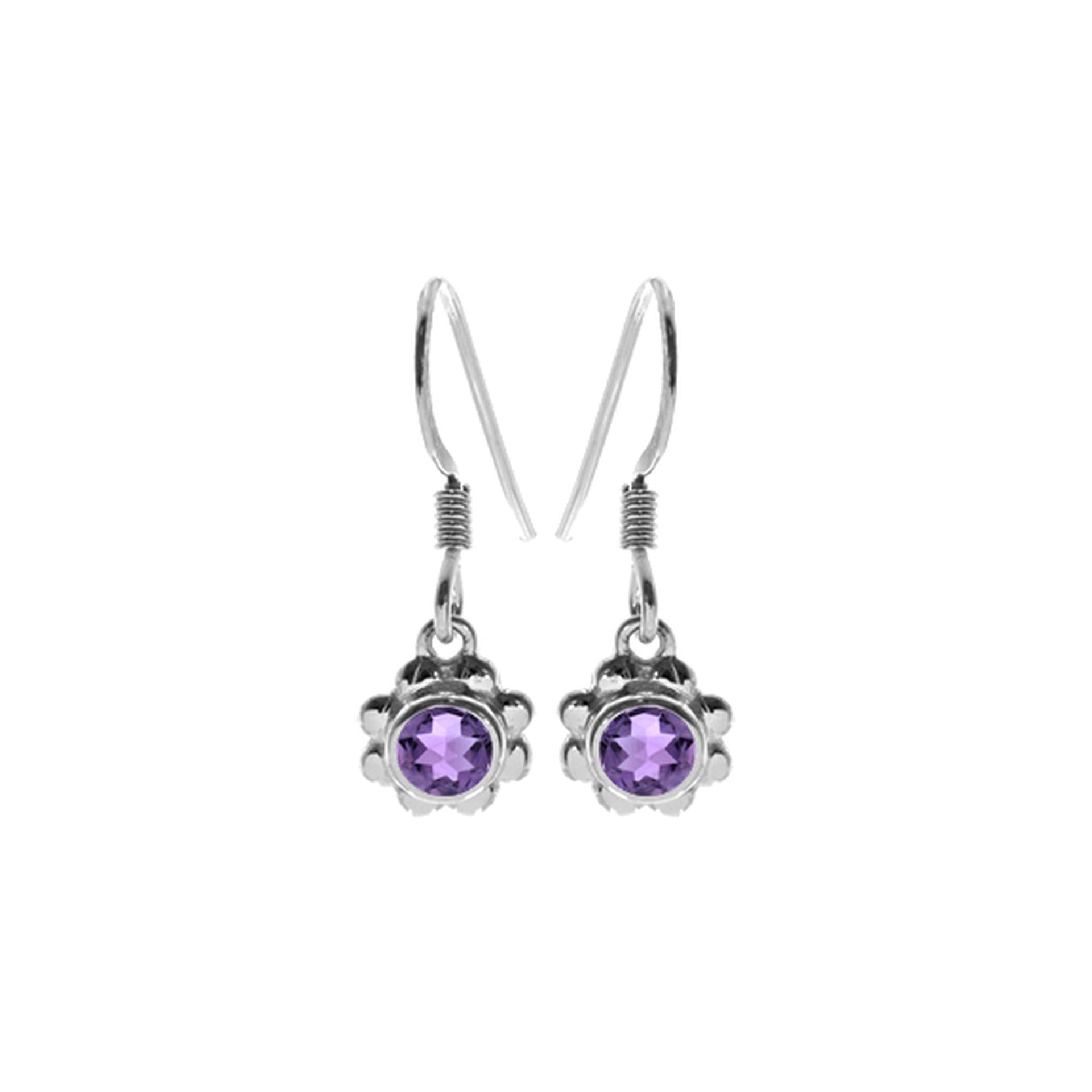 Matilda amethyst petal earrings