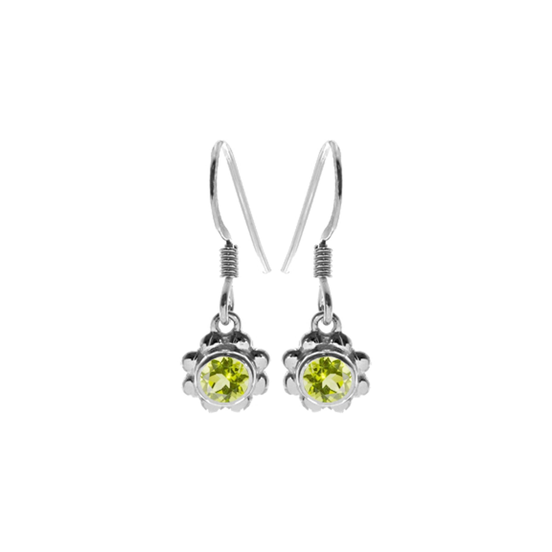 Matilda peridot petal earrings