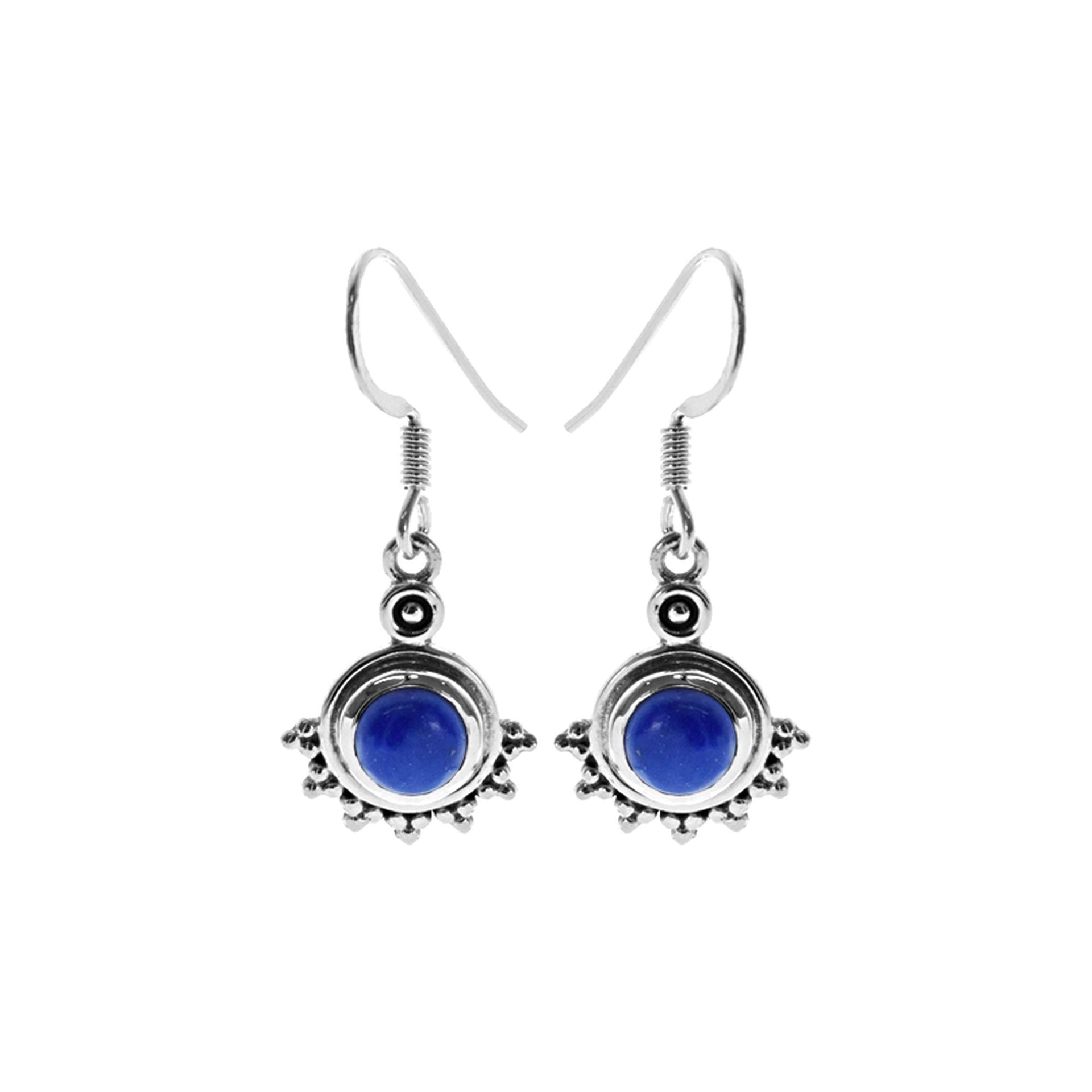 Catalina half surround lapis lazuli earrings