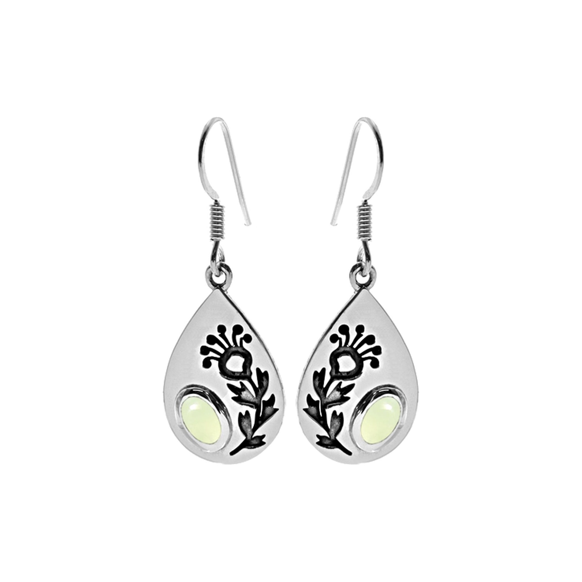 Catalina dandelion prehnite earrings