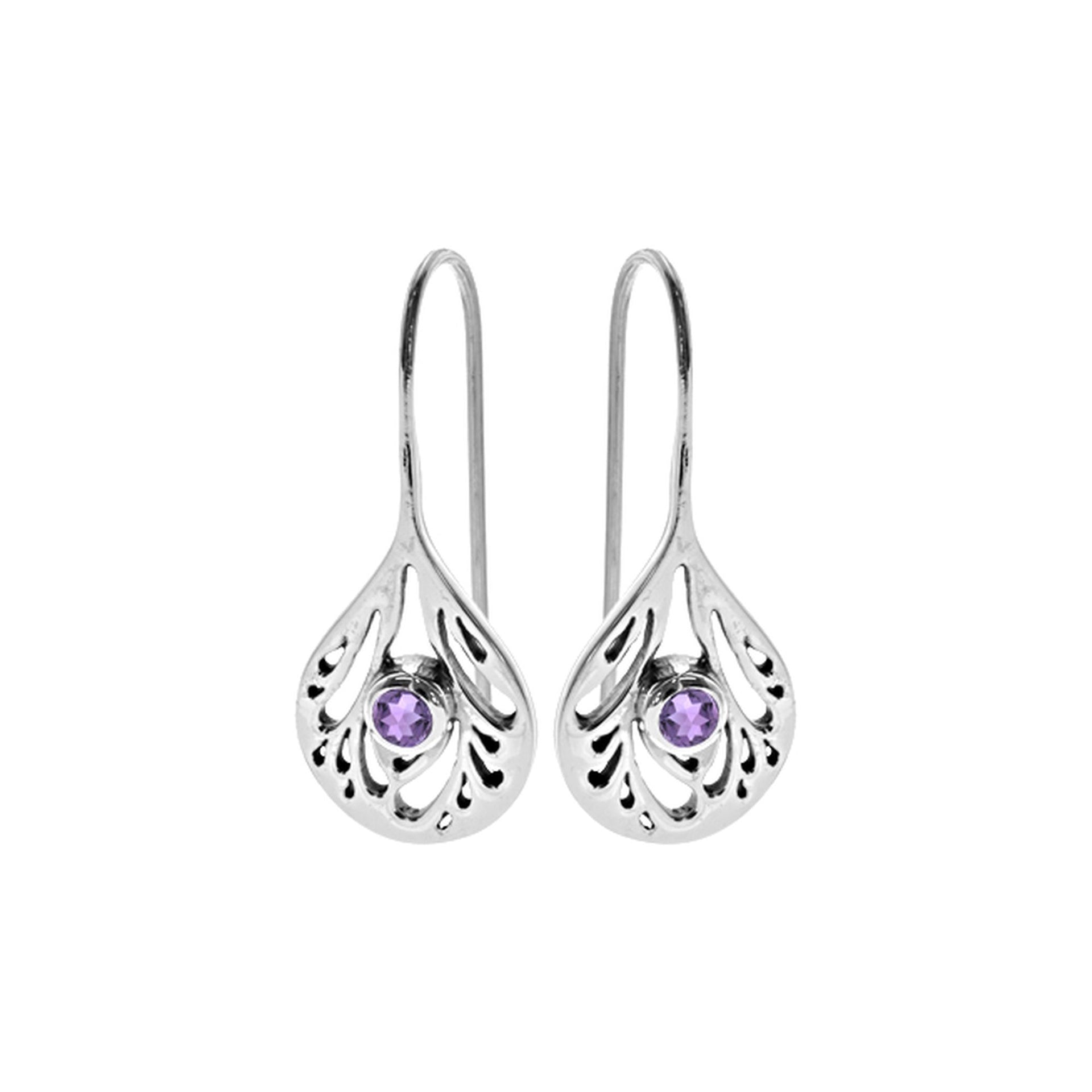 Catalina cut out amethyst earrings