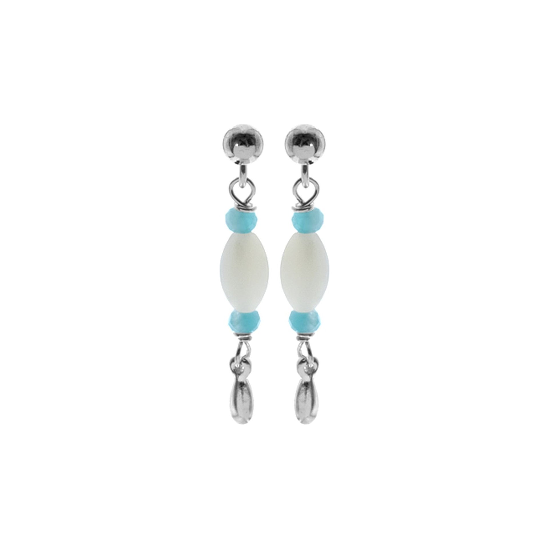 Sophia amazonite and MOP drop earrings
