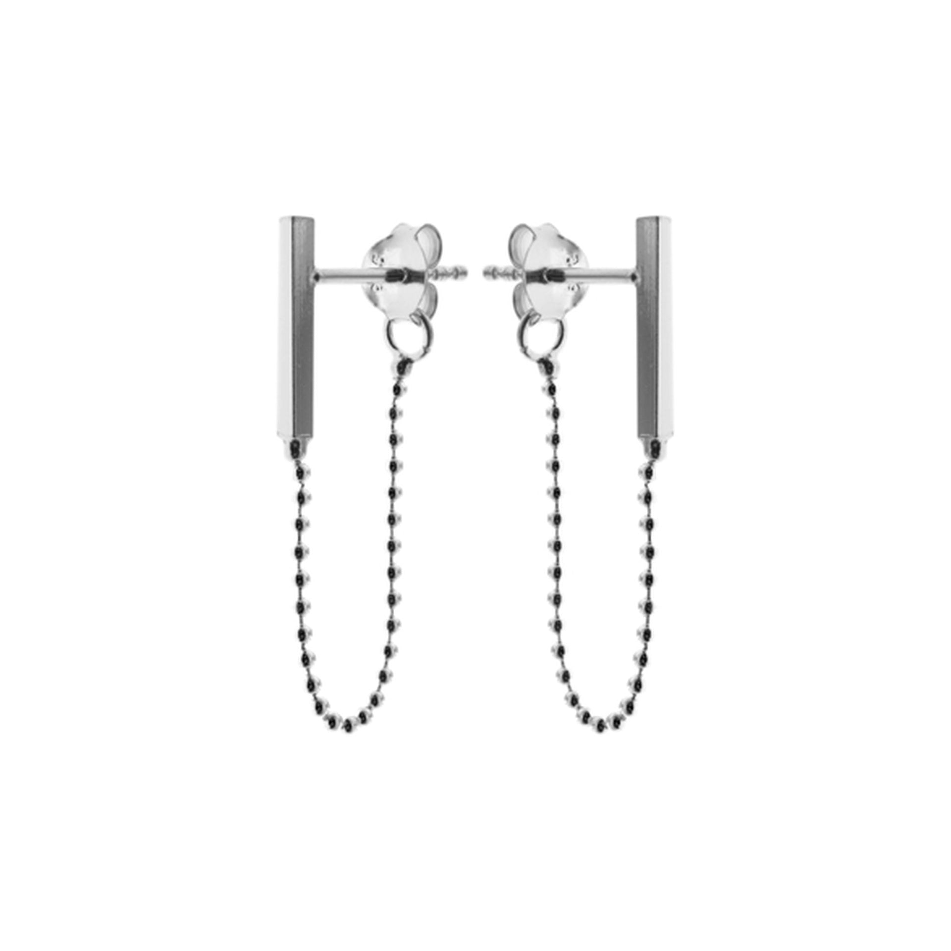 Lara bar and chain earrings