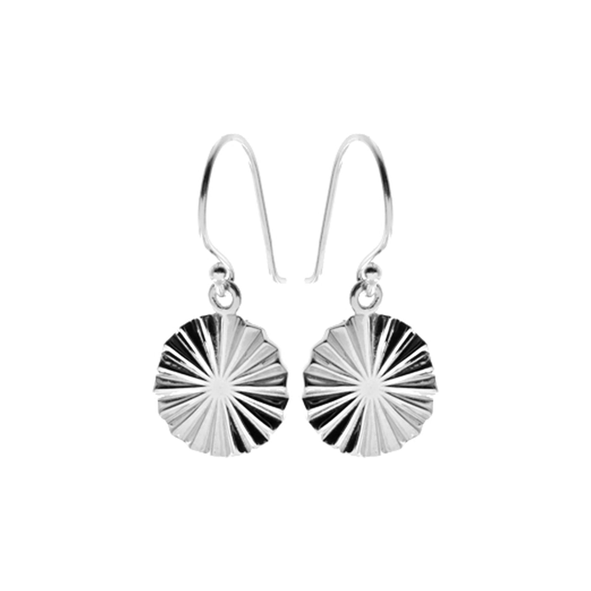 Bria round fan earrings