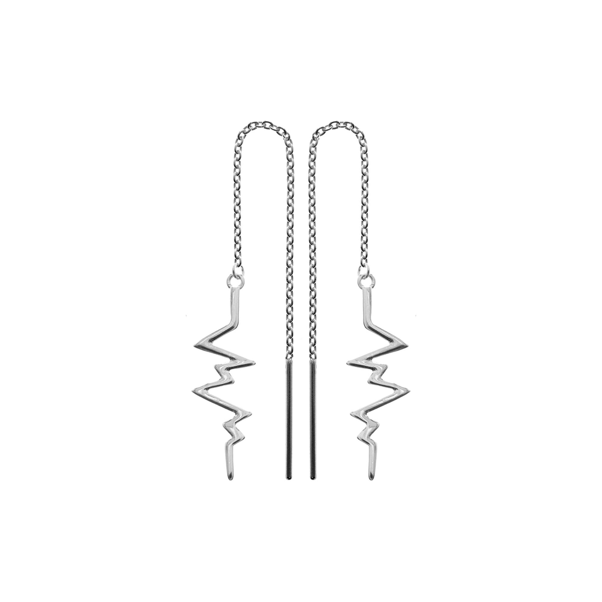 Lily heartbeat pull-through earrings
